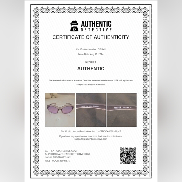 Versace Versus Sunglasses in Lilac - Picture 10 of 11